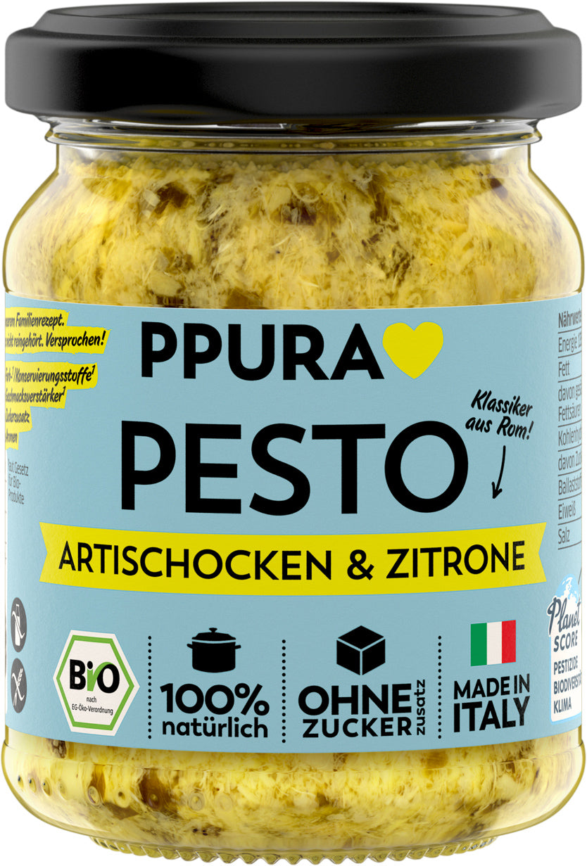 Pesto Carciofi - Artischocke-Petersilie-sizilianische Zitrone, 120g, vegan